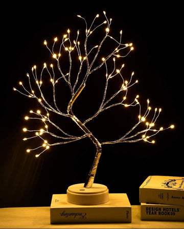 LED Bedroom Tree Shape String Copper Wire Lamp - Babazons