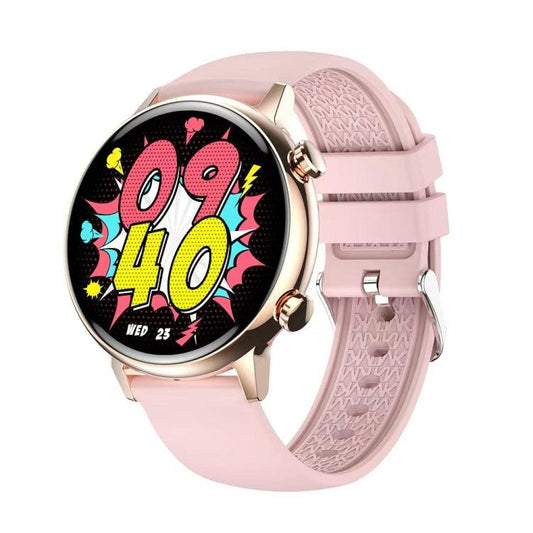 HK39 1.1 inch Smart Silicone Strap Watch (Pink) - Babazons